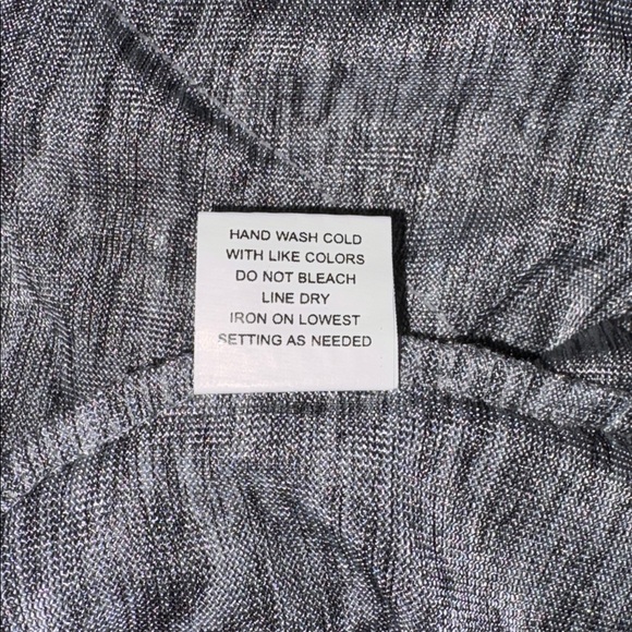 Notations Sparkly Gray Diagonal Ruffle Top - Picture 10 of 10